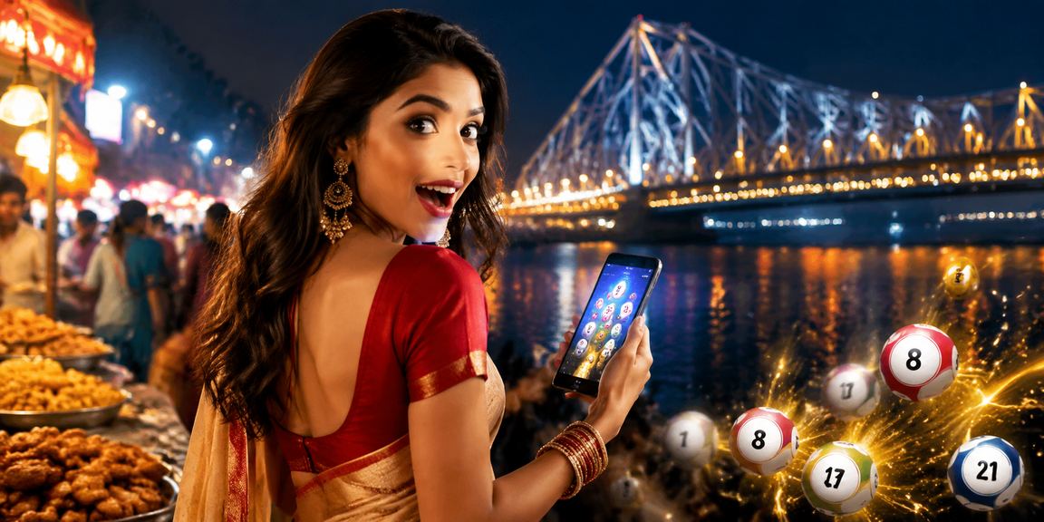 Night market and mobile casino scene in Kolkata shows modern Indian digital entertainment